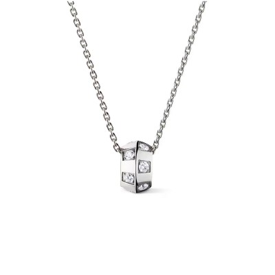 LOUIS VUITTON LE DAMIER DE PENDANT, WHITE GOLD AND DIAMONDS Q03889